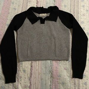 Long Sleeve Ribbed Crop Top